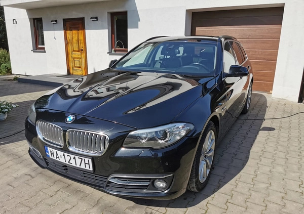 BMW Seria 5 cena 98000 przebieg: 159000, rok produkcji 2014 z Warszawa małe 211